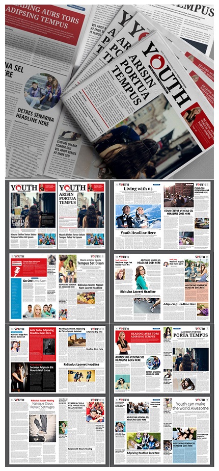 مجموعه قالب های آماده ایندیزاین 4 1449650711_graphicriver.16.page.newspaper.indesign.template
