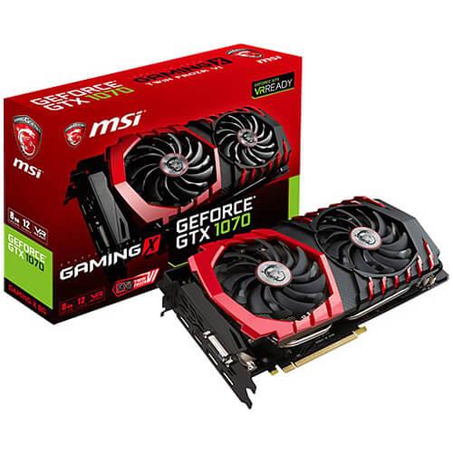 کارت گرافیک ام اس آی MSI 1070 GAMING X 8G 1 کارت گرافیک اماسآی MSI GTX 1070 GAMING X 8G GDDR5