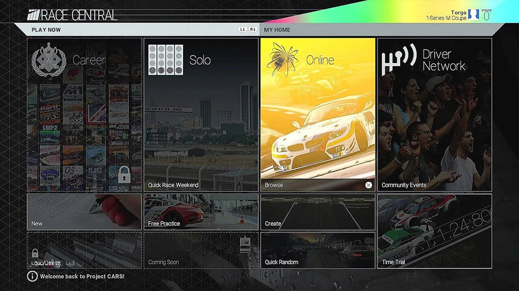 بازی Project Cars 1 برای PC 9 منوی بازی Project Cars
