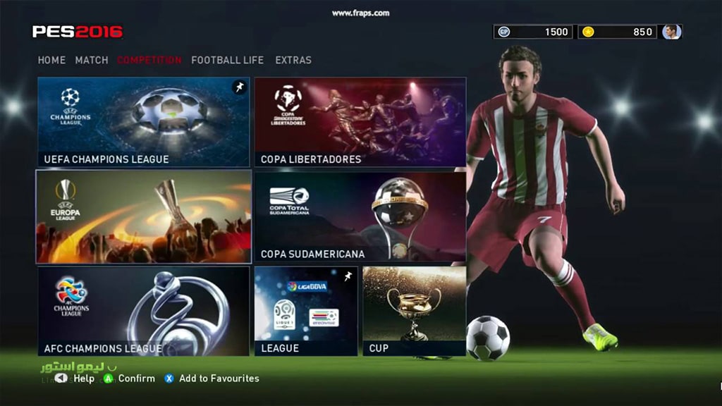 بازی PES 2016 برای PC 2 منوی بازی PES 2016