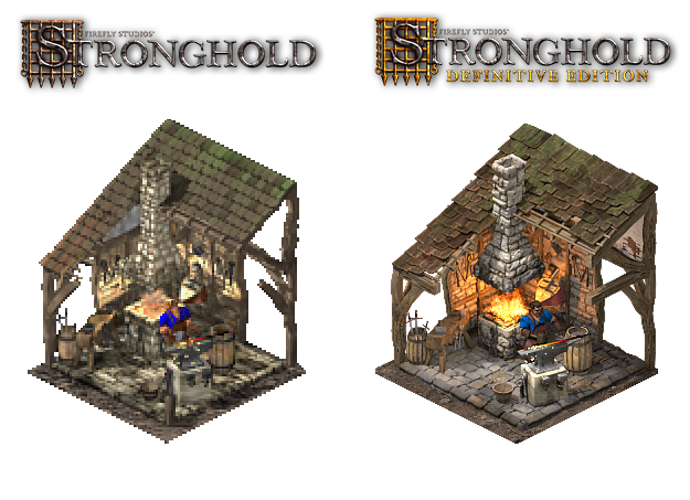 بازی Stronghold Definitive Edition برای PC 14 مقایسه ساختمان ها در دو نسخه Definitive Edition و نسخه اصلی