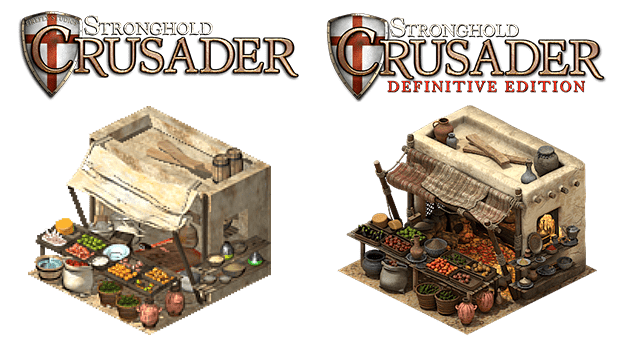 مقایسه ساختمان ها در دو نسخه Stronghold Crusader