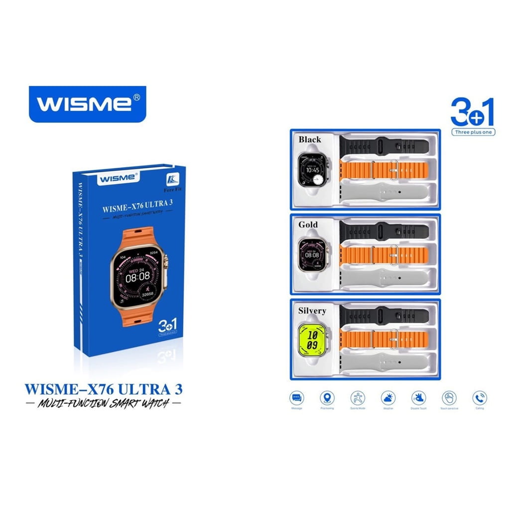 ساعت هوشمند ویسمی مدل Wisme-X76 Ultra 5 ساعت هوشمند ویسمی مدل Wisme-X76 Ultra