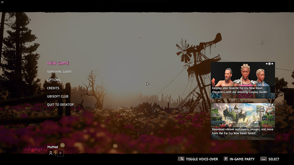 بازی Far Cry New Dawn برای PC 2 منوی بازی Far Cry New Dawn برای PC